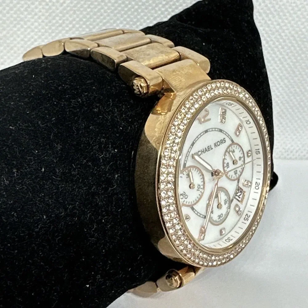 Michael Kors Parker MK5491 Women's Gold Stainless Steel Analog Dial Watch NUL33